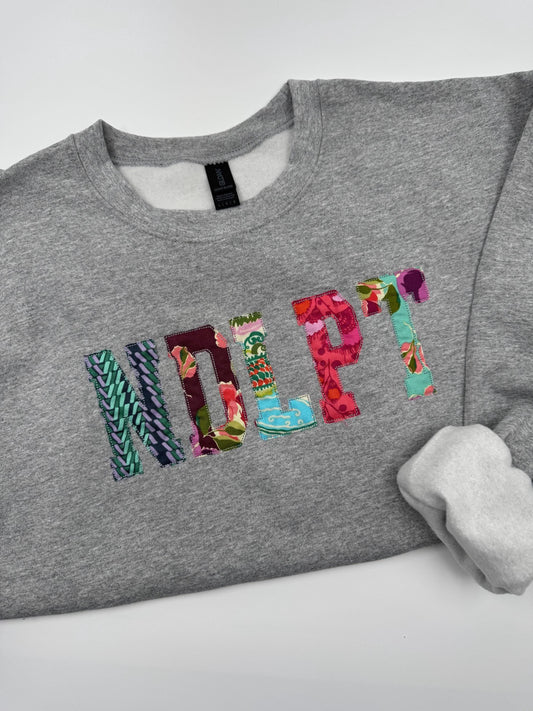NDLPT Embroidered Applique Sweatshirt