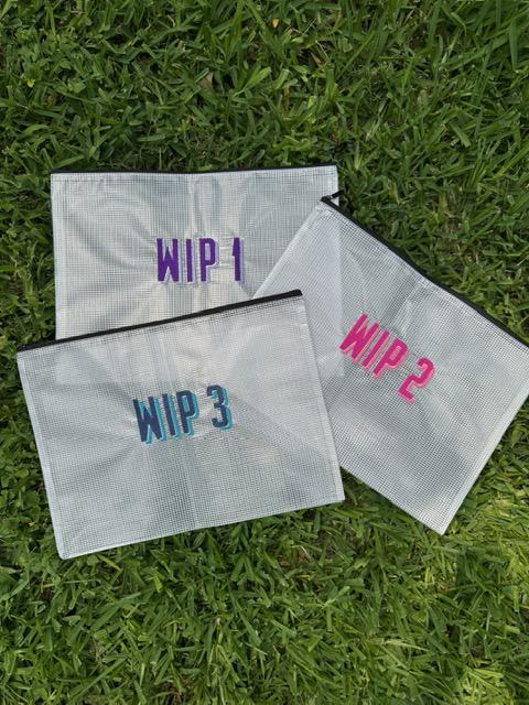 WIP 1-3 Needlepoint NDLPT Project Bags