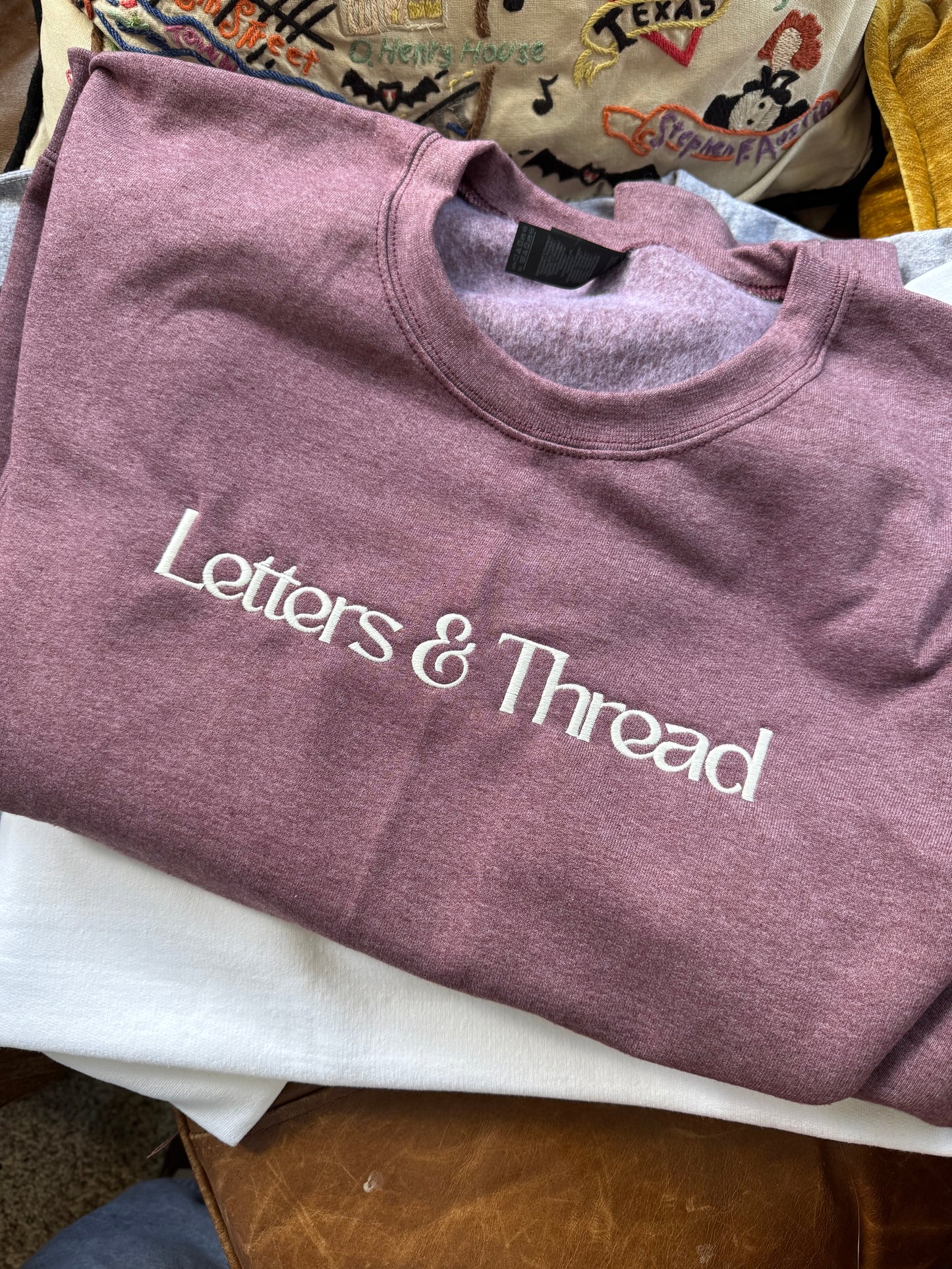 Letters & Threads Embroidered Sweatshirt