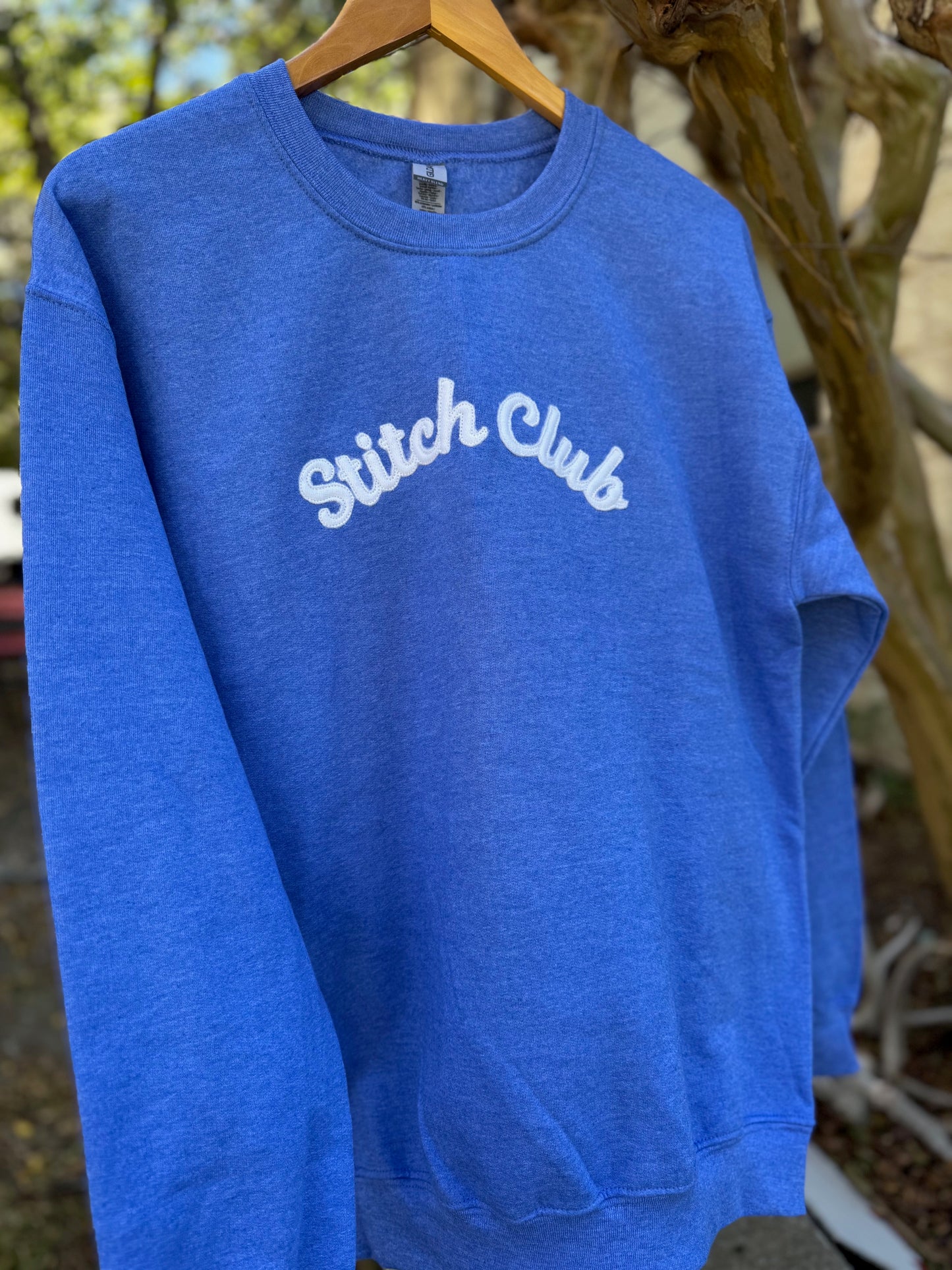Heathered Royal Blue "Stitch Club" Sweatshirt