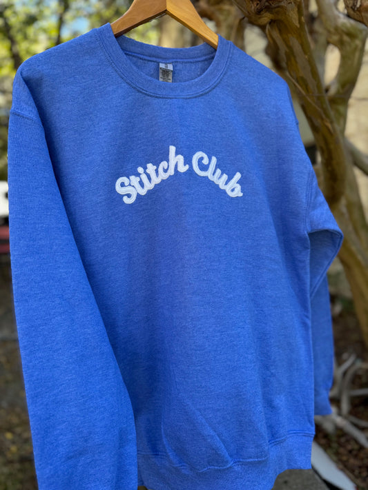 Heathered Royal Blue "Stitch Club" Sweatshirt