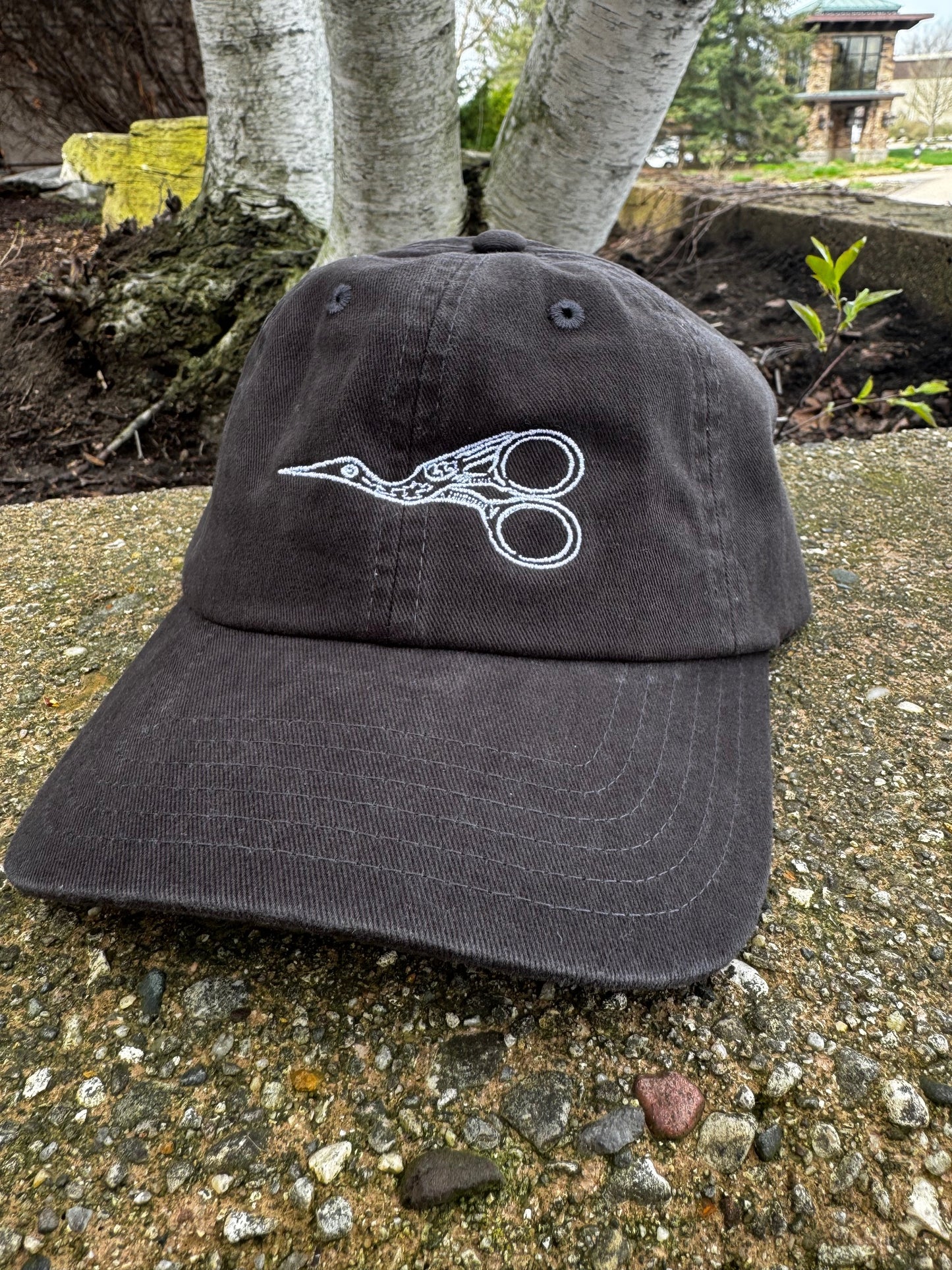 Stork Scissor Baseball Hat