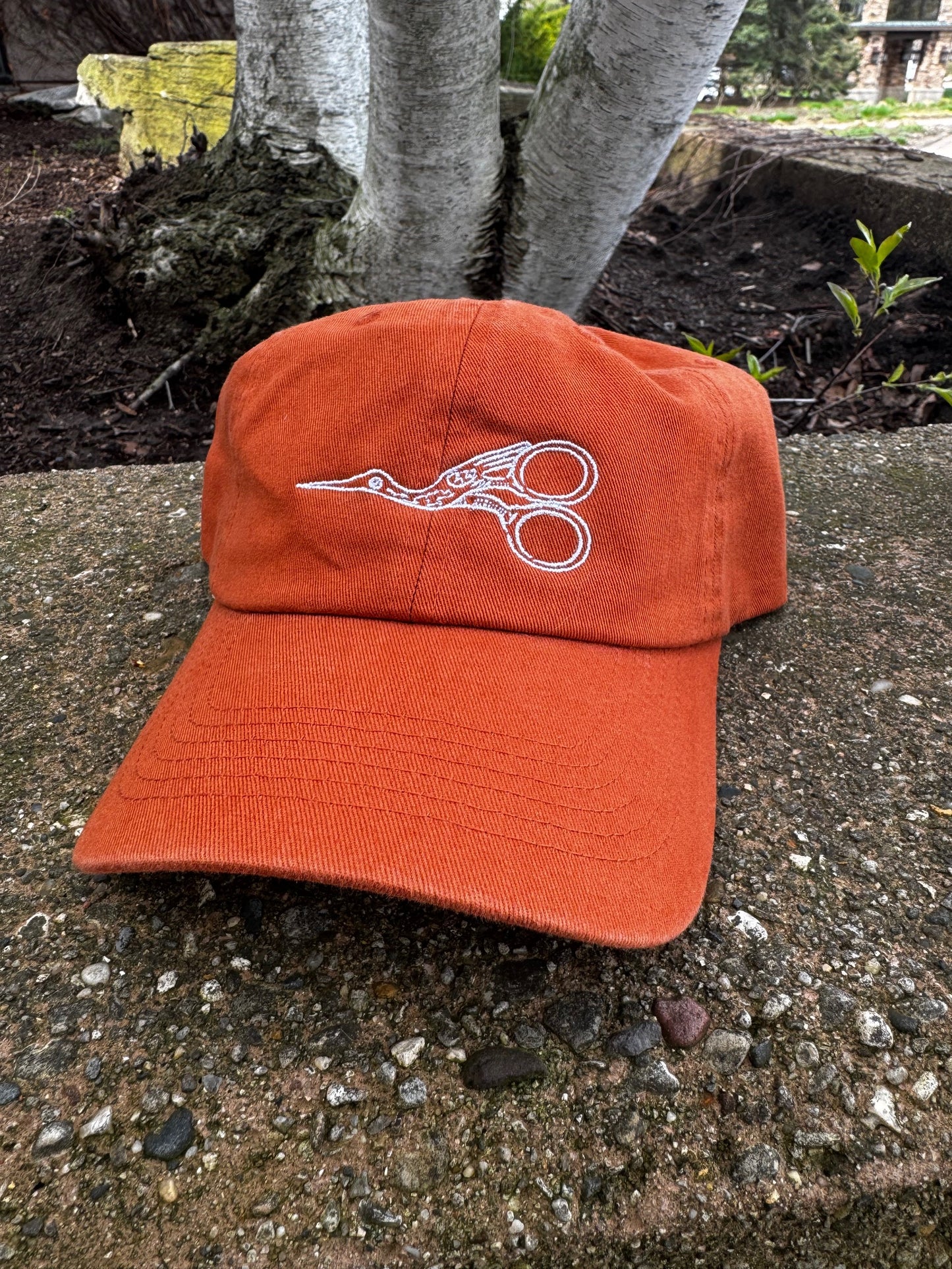 Stork Scissor Baseball Hat