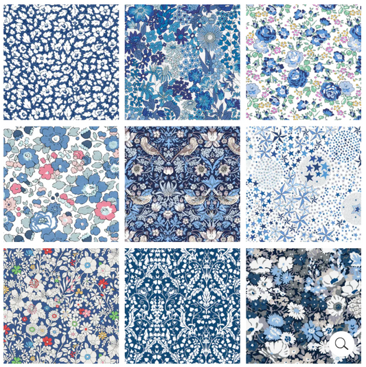 NDLPT Blue & White Liberty Embroidered Applique Sweatshirt